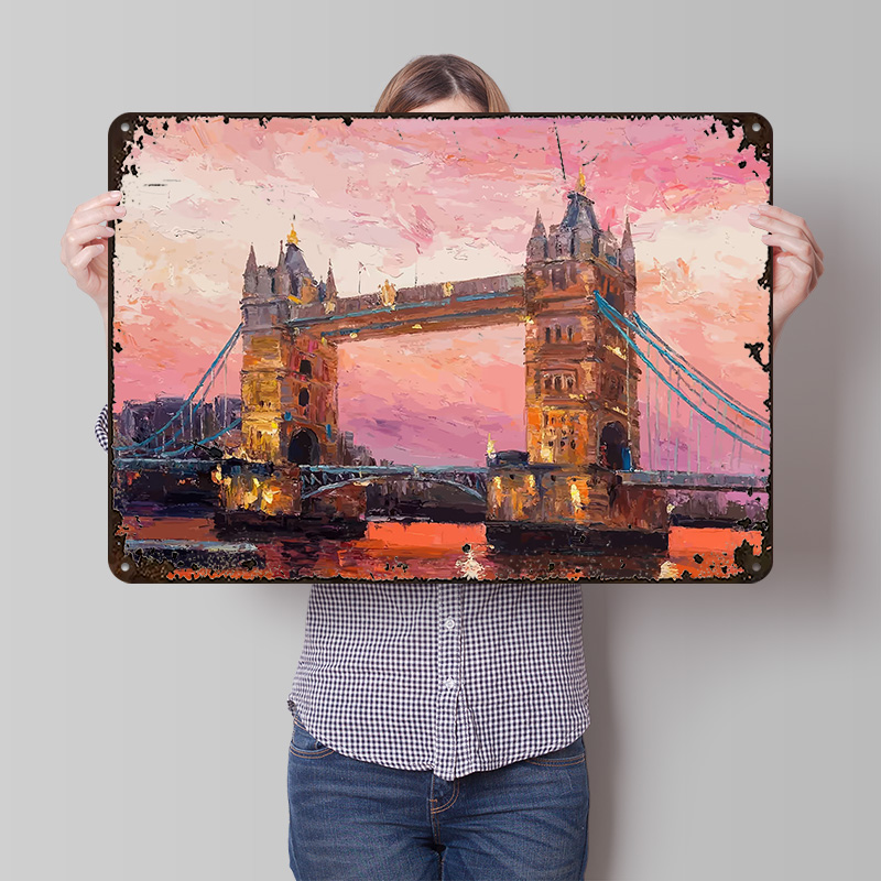 Retro Gaming In London - Reis naar Londen Metalen Poster Op
