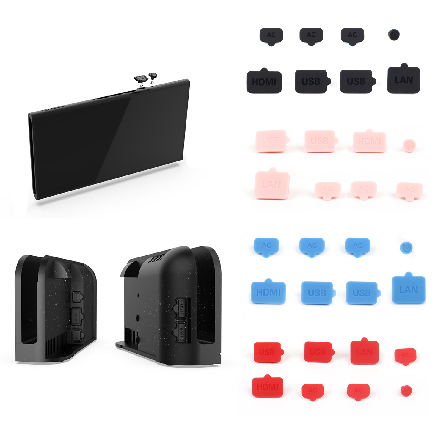 Console Dust Cover - Anti-stofstekker Siliconen USB HDMI Type C