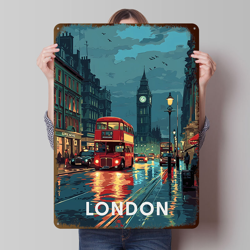Retro Gaming In London - London Big Ben blikken poster op