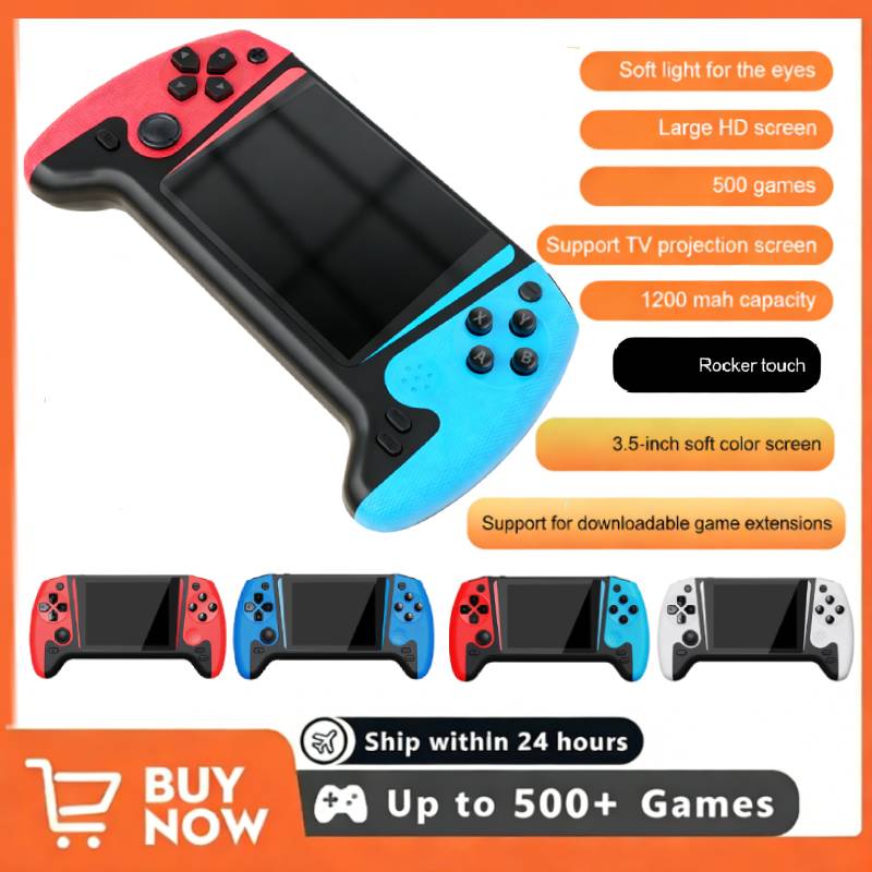 Retro Gaming Images - Retro draagbare videogameconsole Linux-systeem 3,5-inch LCD-scherm