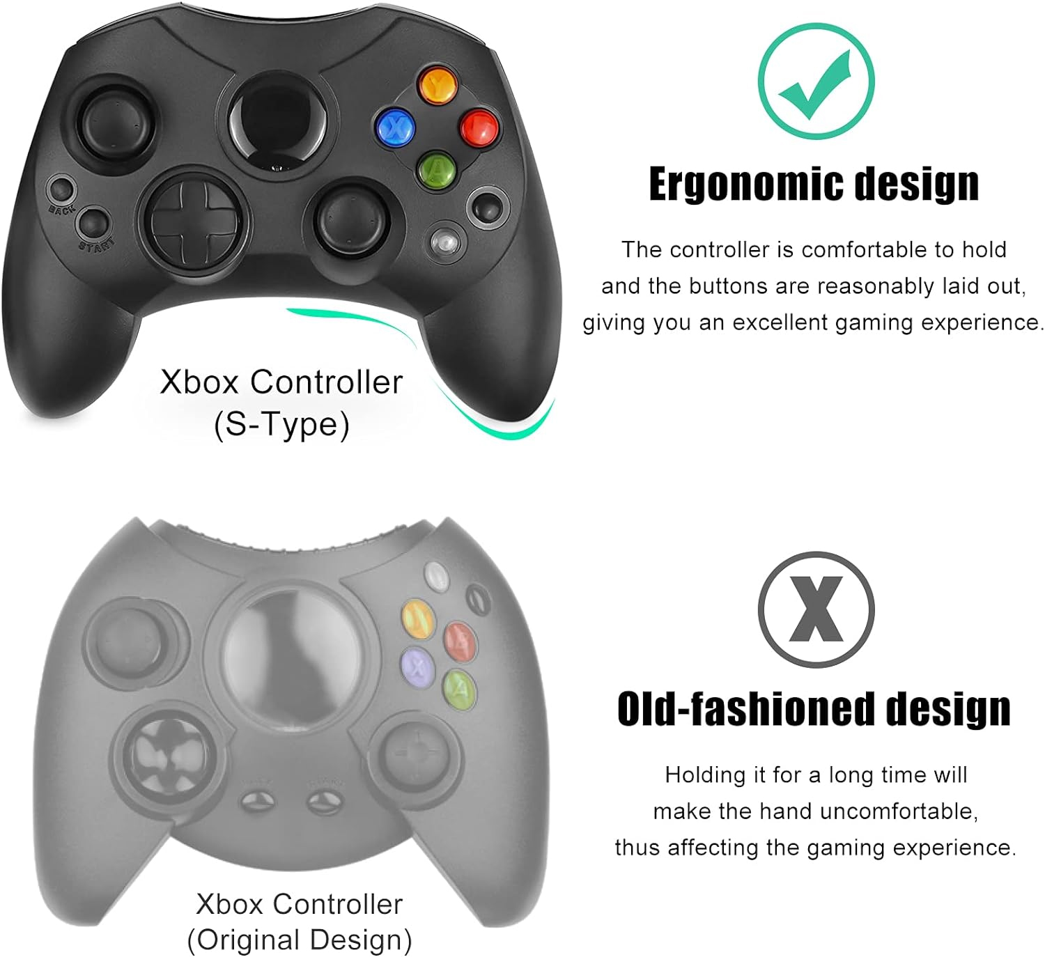 Retro Gaming Xbox One - Wiresmith Classic bekabelde originele Xbox S-Type