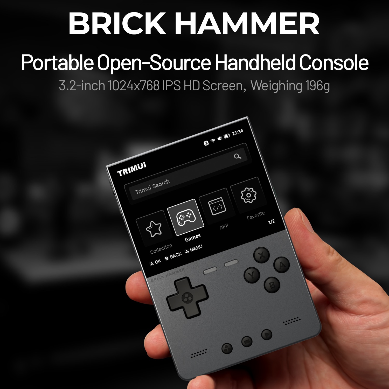 Retro Gaming Phone - TRIMUI BAKSTEEN HAMER Retro Handheld Game