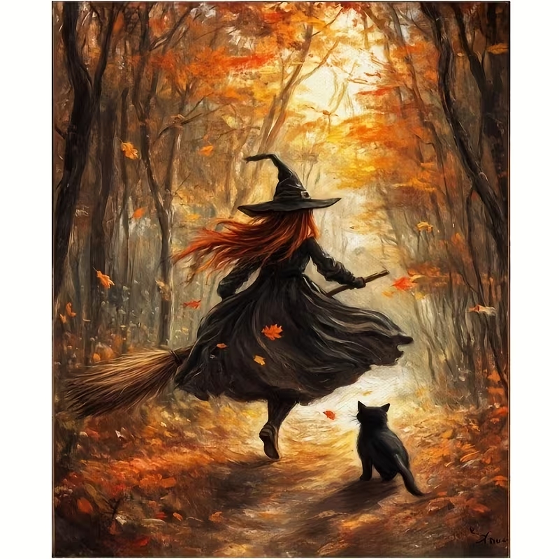 Retro Halloween Herfst Heks Op - Retro Gaming Pictures recensie en prijs