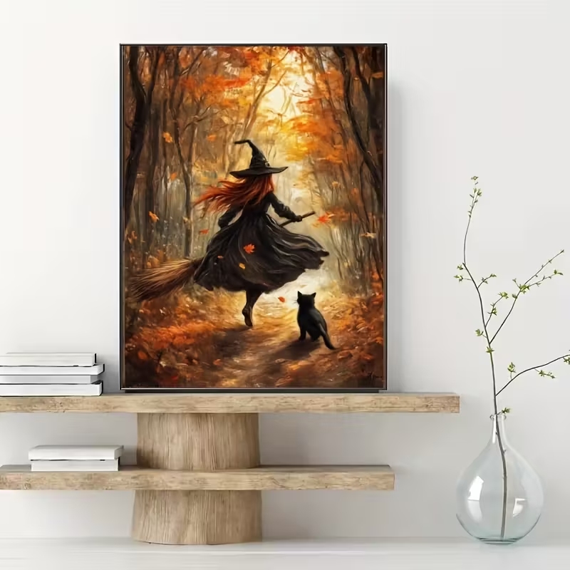 Retro Halloween Herfst Heks Op - Retro Gaming Pictures recensie en prijs