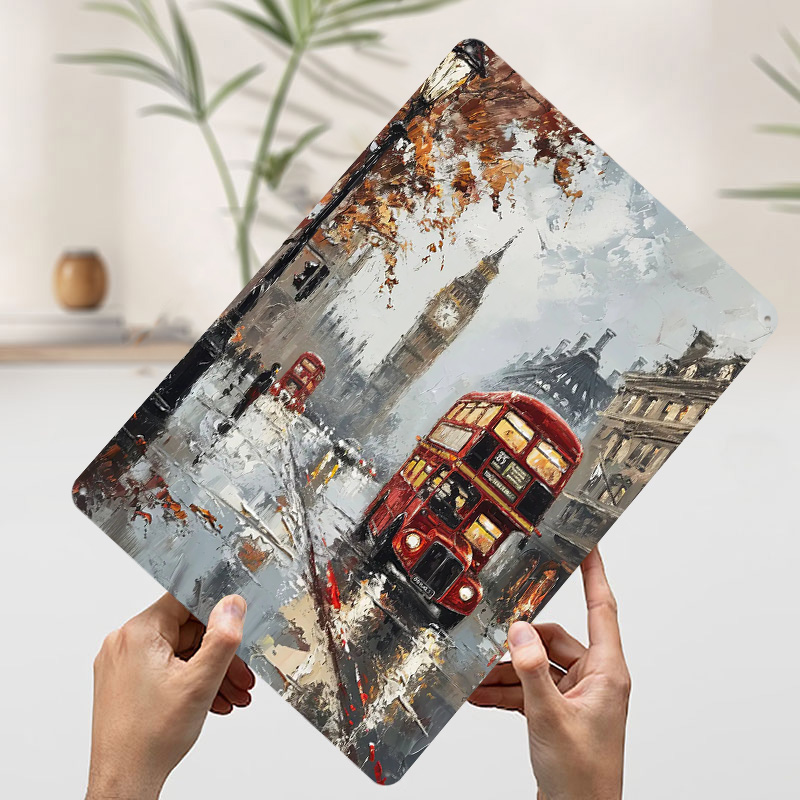 London Bus Charm Metal Poster  - Retro Gaming In London recensie en prijs