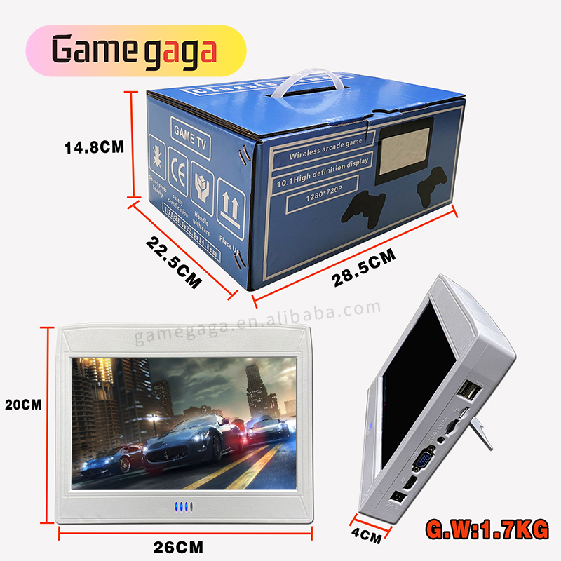 L Videogameconsole 10 inch sch - Retro Gaming Arcade Console recensie en prijs