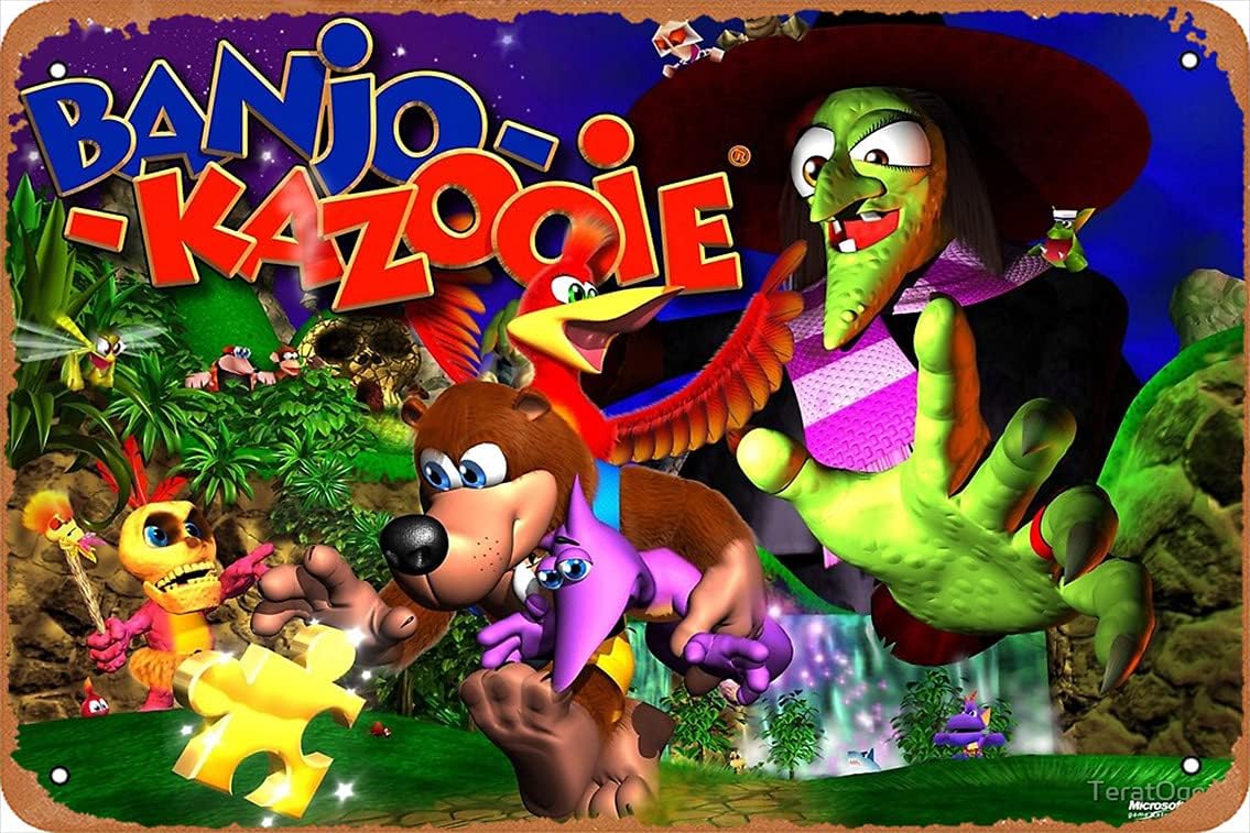 1p, Wanddecoratiebord - Banjo  - Retro Gaming Pictures recensie en prijs